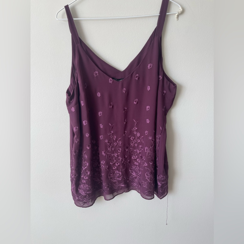 Embroidered dress tank